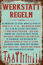 Retro Blechschild WERKSTATT