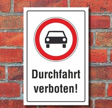 Schild Durchfahrt verboten