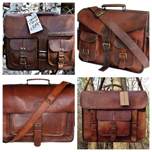 Vintage herren leder - leder, business