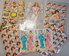 6 Vintage Glanzbilder Engel