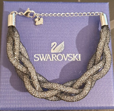 Schickes Swarovski Armband 4 Netzschläuche mit Strasssteinen mehrfach verdrillt