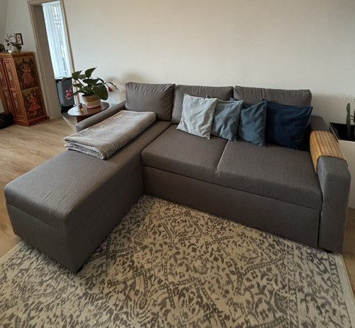 Graues schlafsofa 230x150x85 - graues,