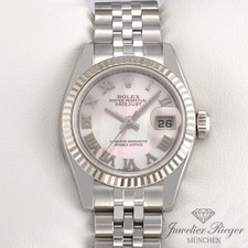 Rolex Lady Datejust Stahl Weissgold 750 179174 Perlmutt Automatik Gold