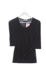 KATHLEEN MADDEN Langarm-Bluse Damen Bluse Gr. DE 36 schwarz Casual-Look