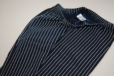 Schlafanzug-Hose Damen dunkelblau/ weißer Streifen, BW, Gr. 36 weites Bein NEU