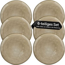 6 Steingut Teller Hochwertige