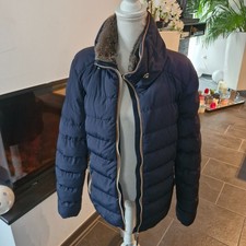 Moncler blaue Winterjacke, dicke Jacke warm mit Imitatfell Gr.  1 o. XS/S