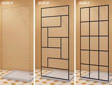 Walk In Dusche Duschwand Duschabtrennung 8mm Glas H200cm,Stabilisierungsstange