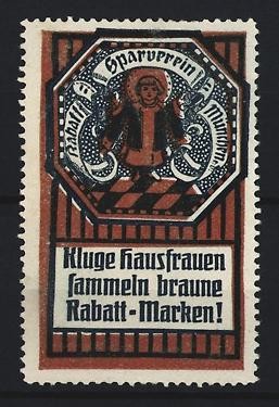 Reklamemarke sparverein - reklamemarke,