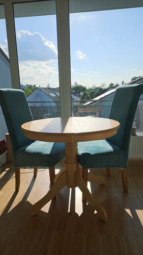 Massiveholz rundtisch tisch - massiveholz,