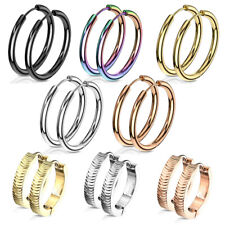 Edelstahl Creolen Ohrringe