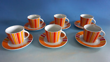 Vintage Domestic Stripes Kaffeetasse Tasse mit Untertassen Pop Panton (F025-015)