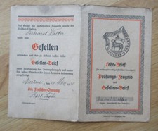 Alter Lehrbrief / Lehr Brief zum Fleischer / BRESLAU 1930