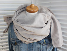 Musselin Stoff beige sand 1,55 x 1,40 Musselin Stoff Double Gauze sandfarben