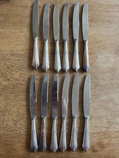 W) WMF Nirosta Tafelmesser Messer Besteck 90-27 versilbert ca. 25,2 cm 12 Stk.