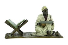 Skulptur eines Koranschreibers Bronze Wien Österreich Stil nach Franz Bergman