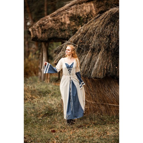 Mittelalter kleid natur blau - kleid, natur/blau