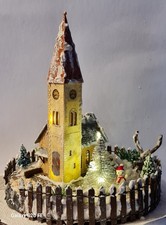 WEIHNACHTSDEKORATION BELEUCHTET HANDARBEIT UNIKAT