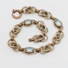 ANTIK Biedermeier Double Armband ° Blaue Steine ° Alt ° Antikschmuck °