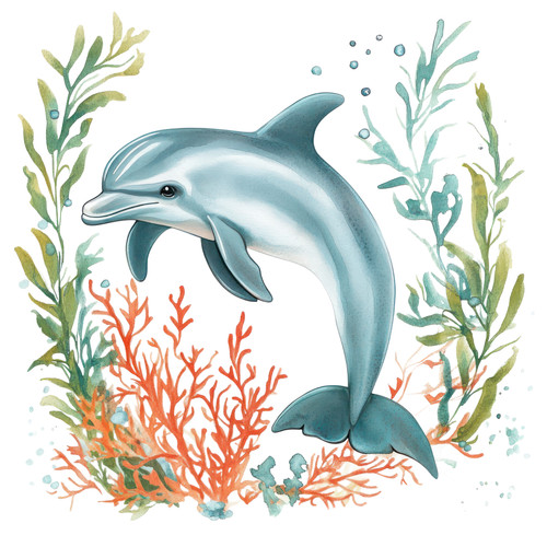 Wandtattoo aufkleber delphin - aufkleber,