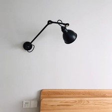  Wandleuchte Lampe Leselampe Deckenlampe mit Teleskop-Schwenkarm (Retro/Vintage)