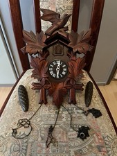 Kuckucksuhr Holz Vögel Antik