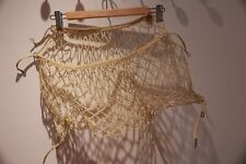 Vintage Kunststoff Kinderwagennetz beige Metall-Haken/Ösen *** Dachbodenfund RAR