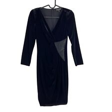 Emporio Armani Schwarz V Ausschnitt Langärmlig Kleid Größe It 40 Eu 36 UK 8 US 6