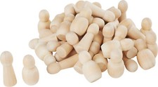 VBS XXL Figurenkegel Schmal&Bauchig 50 Stück Spielfiguren Holz DIY Dekorieren
