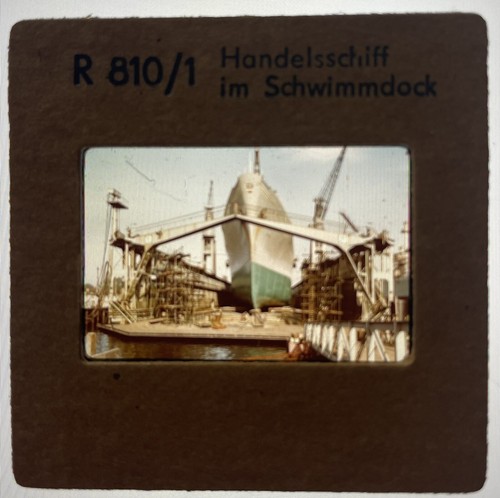 Dia handelsschiff - dia, im