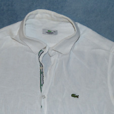 Lacoste Herren Hemd Freizeithemd slim fit XL weiß Durchsichtig - Langarm vintage