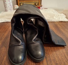 Zara Overknee Stiefel 39 Leder