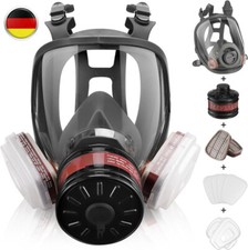 Staubmaske Gasmaske Lackiermaske Atemschutz Vollmasken mit Aktivkohle Filter NEU