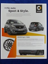 Smart fortwo coupe cabrio Brabus Sport-Paket - Prospekt Brochure 01.2016