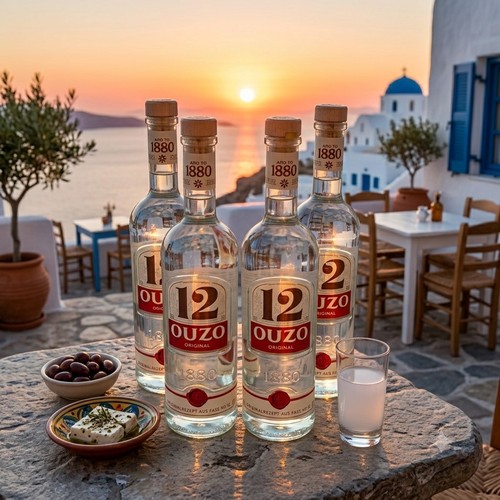 Flaschen ouzo 12 - ouzo,