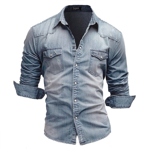 Herren hemd jeanshemd denim - herren,