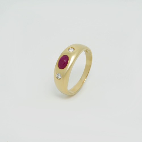 Band ring 10ct w - mi, w-si
