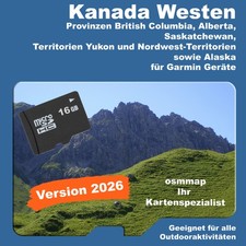 Kanada Westen und Alaska Karte