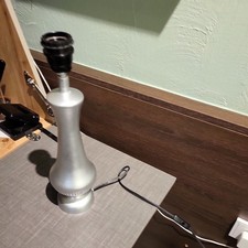 klassischer Metall-Lampenfuss  38 cm hoch  Silber  Chabby ,  E27