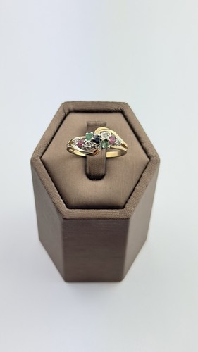 Ring rubin smaragd und - ring, kt