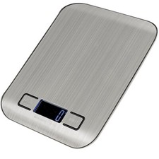 Küchenwaage digital Edelstahl LCD Anzeige 5kg 1g Messung elektronische Waage