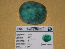 großer SMARAGD EDELSTEIN 0,202 kg 1008Ct. mit ZERTIFIKAT evt. farblich behandelt