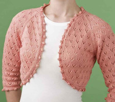 Strickanleitung Kopie 3480.    Damen Bolero Strickjacke.    31-39" Brustumfang.   DK