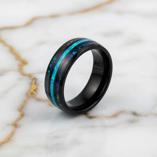Schwarzer ring damen herren - -,