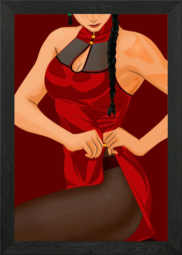 Rotes kleid anime mädchen - kleid,