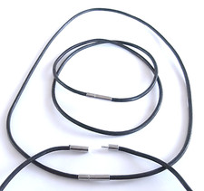 Lederkette schwarz ECHT LEDER