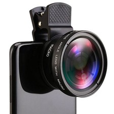 2in1 Fisheye Phone Lens 0.45X Wide Angle Zoom Fish Eye Macro Lenses Camera Kits