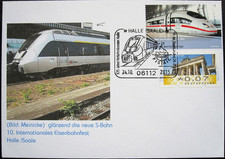 Bund BRD Mi 2561 Brief SST 175 Jahre Verkehrsknoten Halle FIS AIC Eisenbahnfest