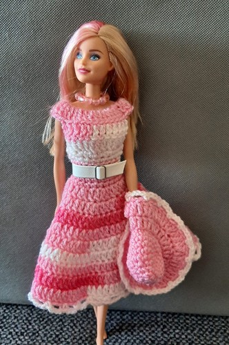 Barbie kleid rosa weiß - barbie, kleid,rosa-weiß