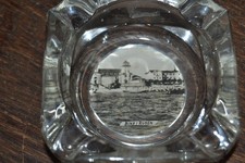 Alter Andenken Glas-Aschenbecher "Binz/Rügen" um 1930